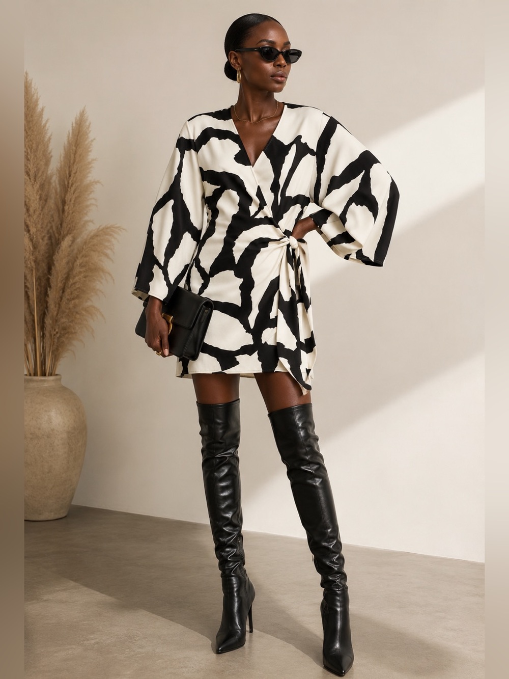 Satin Wrap Dress!